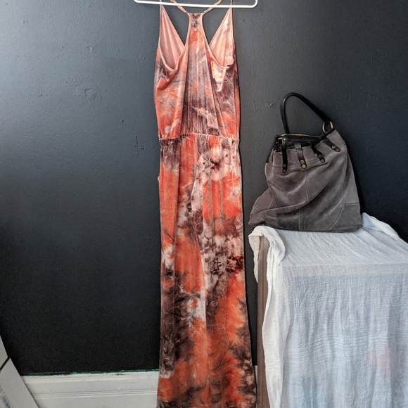 Young Fabulous Broke Lavender Rose Pink Velvet Tie Dye Jumpsuit XS - Picture 7 of 14